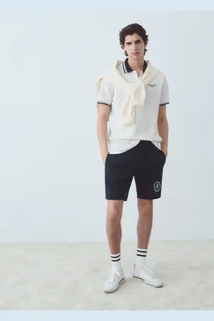 MANGO Polo cotone collo contrasto