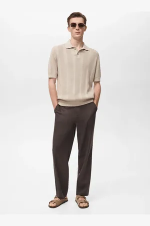 MANGO Polo maglia struttura righe