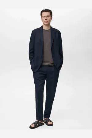 MANGO Pantaloni lino slim fit