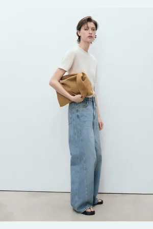 MANGO Jeans wideleg vita media