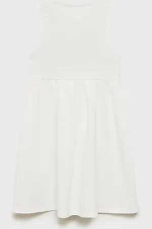 MANGO Vestito tinta unita cotone