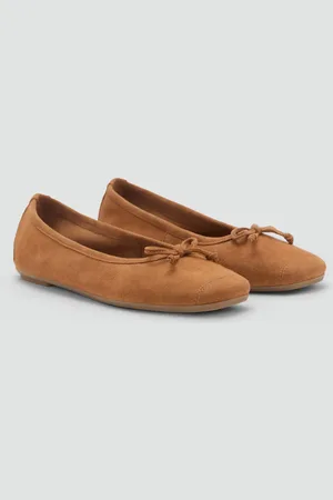 MANGO Ballerine camoscio fiocco