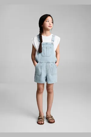 MANGO Salopette denim corta