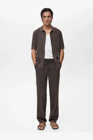 MANGO Pantaloni dritti viscosa
