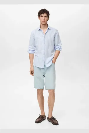 MANGO Bermuda denim relaxed-fit