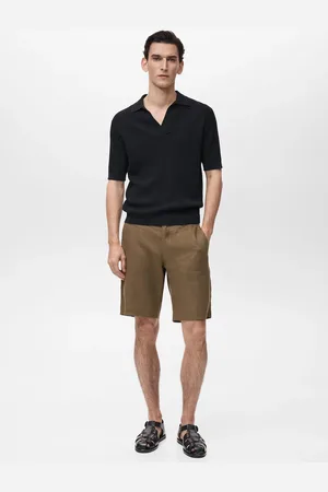 MANGO Bermuda slim-fit 100% lino