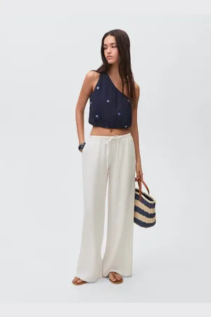 MANGO Pantaloni diritti lino