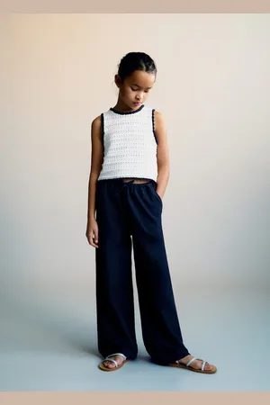 MANGO Pantaloni lino cotone