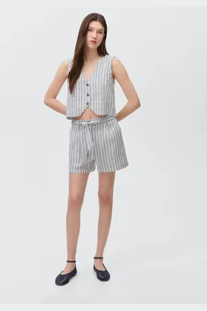MANGO Short righe cotone