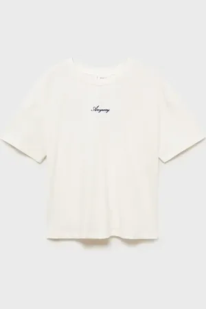 MANGO Maglietta cotone messaggio
