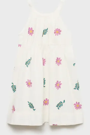 MANGO Vestito ricamo floreale