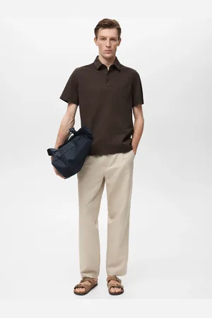 MANGO Polo cotone seersucker