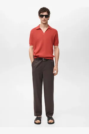 MANGO Polo 100% cotone texture righe