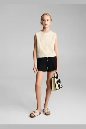 MANGO Short denim orlo sfilacciato