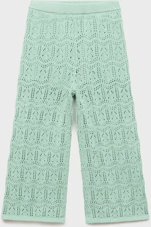 MANGO Pantaloni maglia traforata