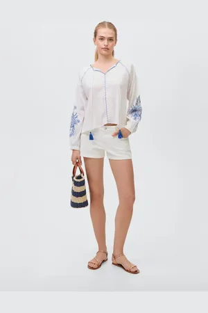 MANGO Short denim borchie