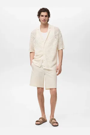 MANGO Camicia bowling texture crochet