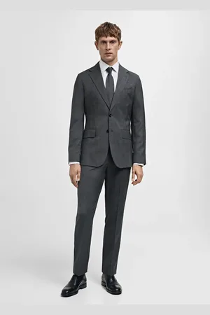 MANGO Giacca completo slim-fit 100% lana vergine quadri Galles