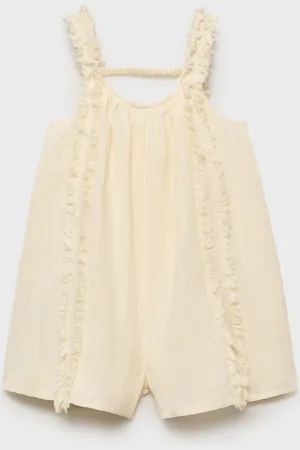 MANGO Vestito a tuta cotone merletto