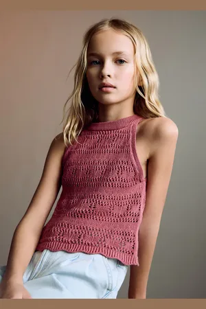 MANGO Top maglia traforata cotone