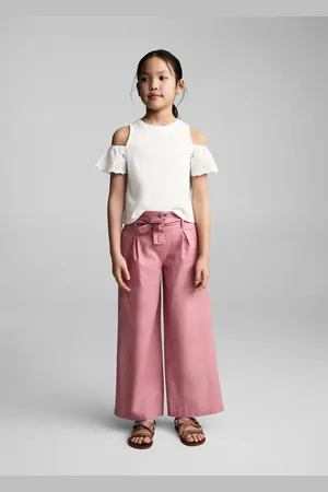 MANGO Pantaloni lino cintura