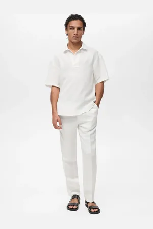MANGO Camicia polo lyocell lino regular-fit