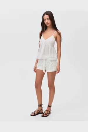 MANGO Short crochet paillettes
