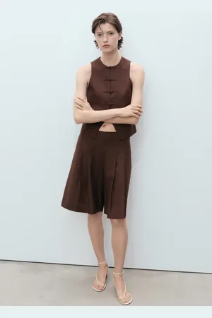 MANGO Gilet da abito in misto lino