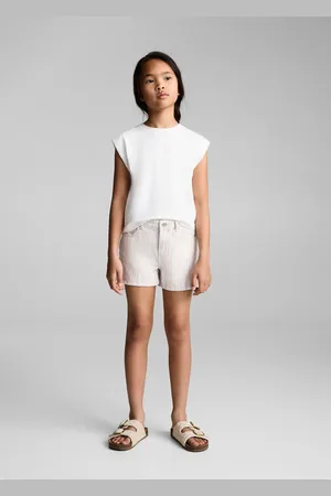 MANGO Short jeans righe