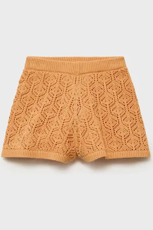 MANGO Short maglia traforata