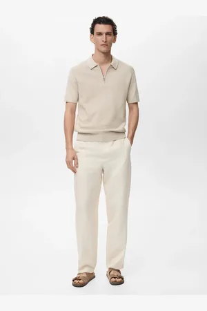 MANGO Polo maglia cotone traforata