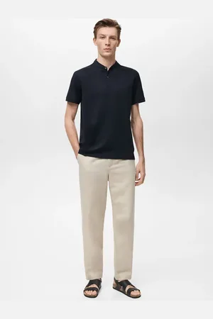 MANGO Polo cotone collo alla coreana