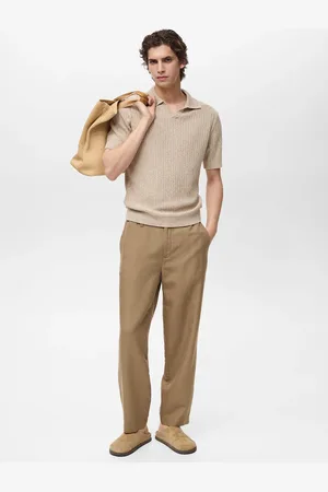 MANGO Polo cotone maglia texture