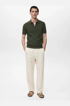 MANGO Polo maglia cotone traforata