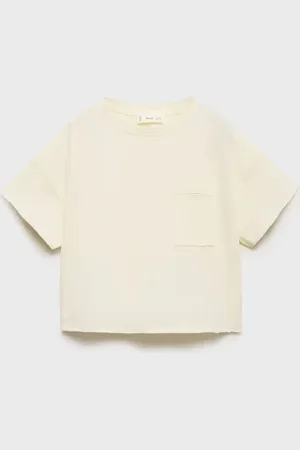 MANGO Maglietta crop tasca