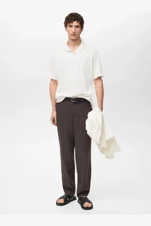 MANGO Polo cotone relaxed-fit texture