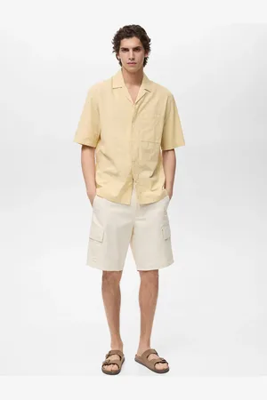 MANGO Camicia collo bowling ricami