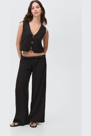 MANGO Pantaloni diritti lino
