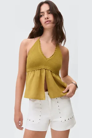 MANGO Short denim borchie