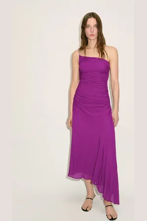 MANGO Vestito asimmetrico lati increspati