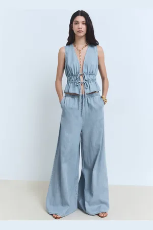 MANGO Pantaloni palazzo lyocell
