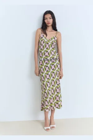 MANGO Vestito midi stampa astratta