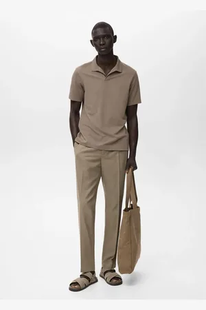MANGO Pantaloni cotone tapered crop