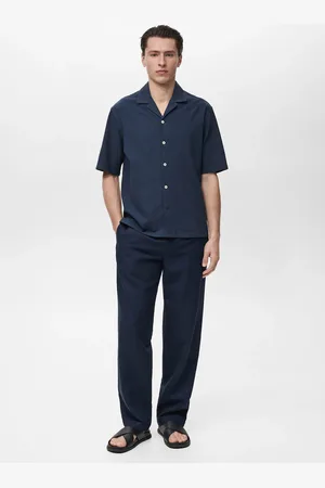 MANGO Camicia collo bowling ricami