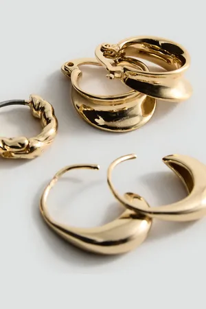 MANGO Set 3 orecchini anello