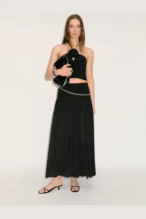 MANGO Top halter fiore
