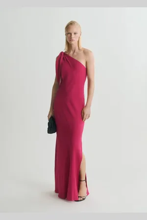 MANGO Vestito asimmetrico spallina nodo