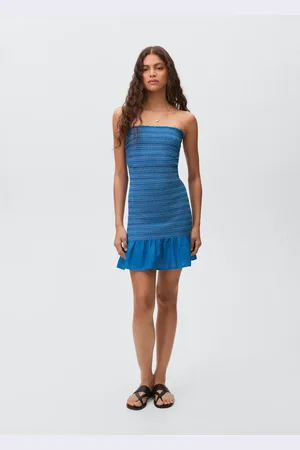 MANGO Vestito ricamo volant