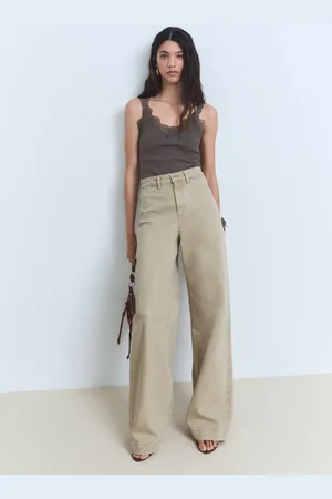 MANGO Jeans wideleg vita alta full length