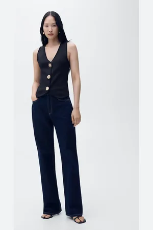 MANGO Gilet maglia bottoni gioiello